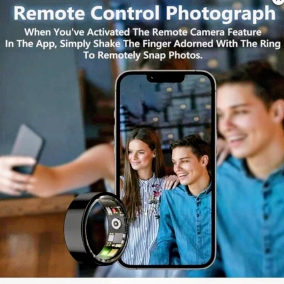 Size 10 Mens Black Smart Ring - Picture 5 of 7